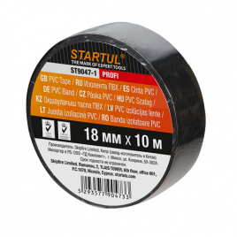 Изолента 19*10м черная STARTUL PROFI
