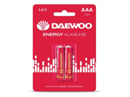 Батарейка ААА LR03 1.5V alkaline 2шт DAEWOO ENERGY