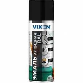 Эмаль алкидная VIXEN RAL 9005 черная глянцевая аэрозоль 520 мл