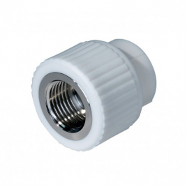 Муфта PPR переходная белая ВР Дн 20х1/2"