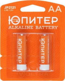 Батарейка АА LR6 1.5V alkaline 2шт Юпитер