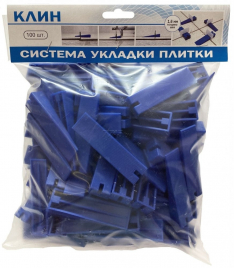 Система укладки плитки Клин 1уп/100шт шов 1,6мм