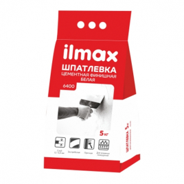 ILMAX 6400 Шпатлевка цементная финишная белая (5 кг)