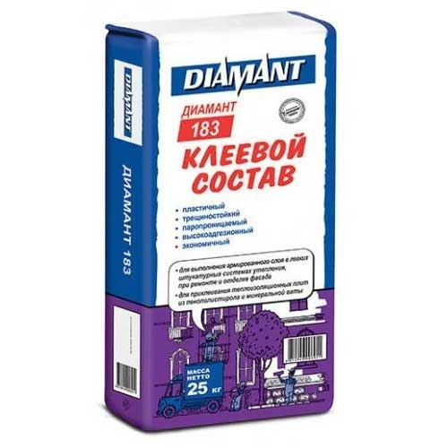 Диамант 183, Универсальный клей для утеплителя КС-1, 25 кг в Гомеле