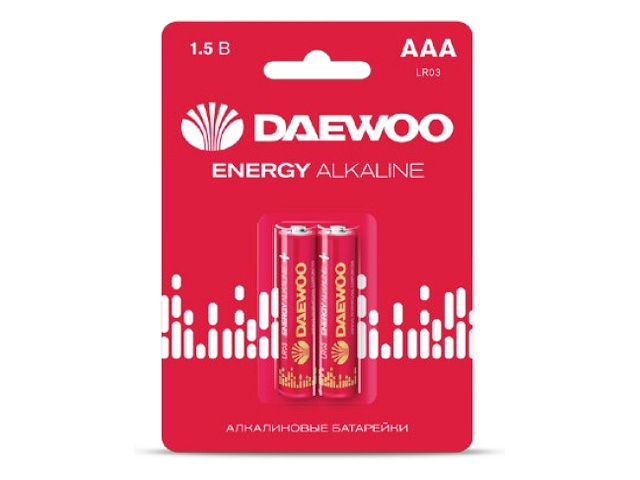 Батарейка ААА LR03 1.5V alkaline 2шт DAEWOO ENERGY в Гомеле