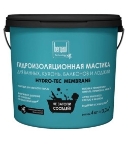 Гидроизоляционная мастика Bergauf 4 кг Hydro-Tec Membrane, под плитку в Гомеле