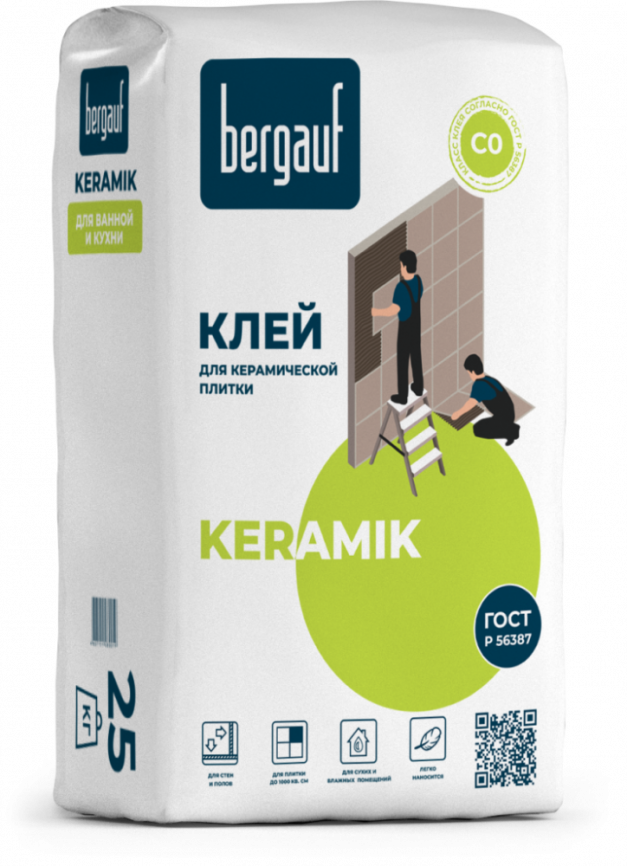 Bergauf Клей для керамической плитки Keramik, 25кг в Гомеле