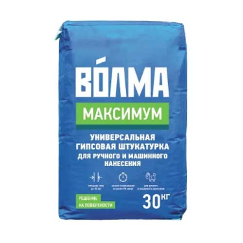 Штукатурка гипсовая "Волма-Максимум" 30 кг в Гомеле