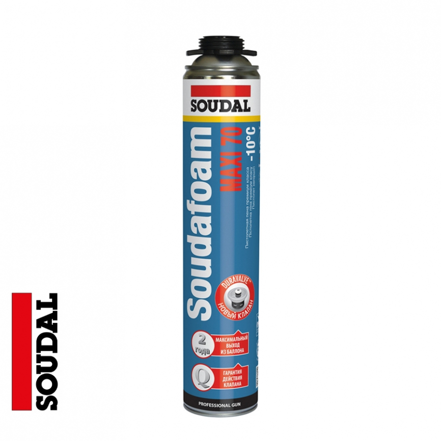 Пена монтажная профессиональная Soudal Soudafoam Maxi 70 зимняя 870 мл в Гомеле