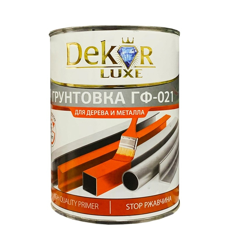 Грунтовка ГФ-021 "DEKOR" серая 0,8кг в Гомеле